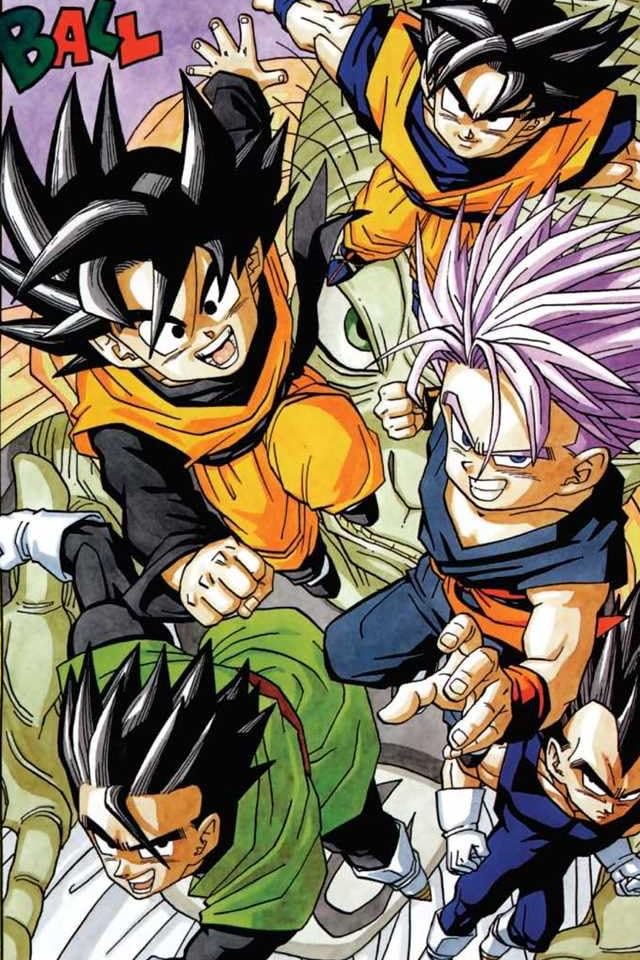 ドラゴンボール iPhone(640×960)壁紙 孫悟天,孫悟空,トランクス